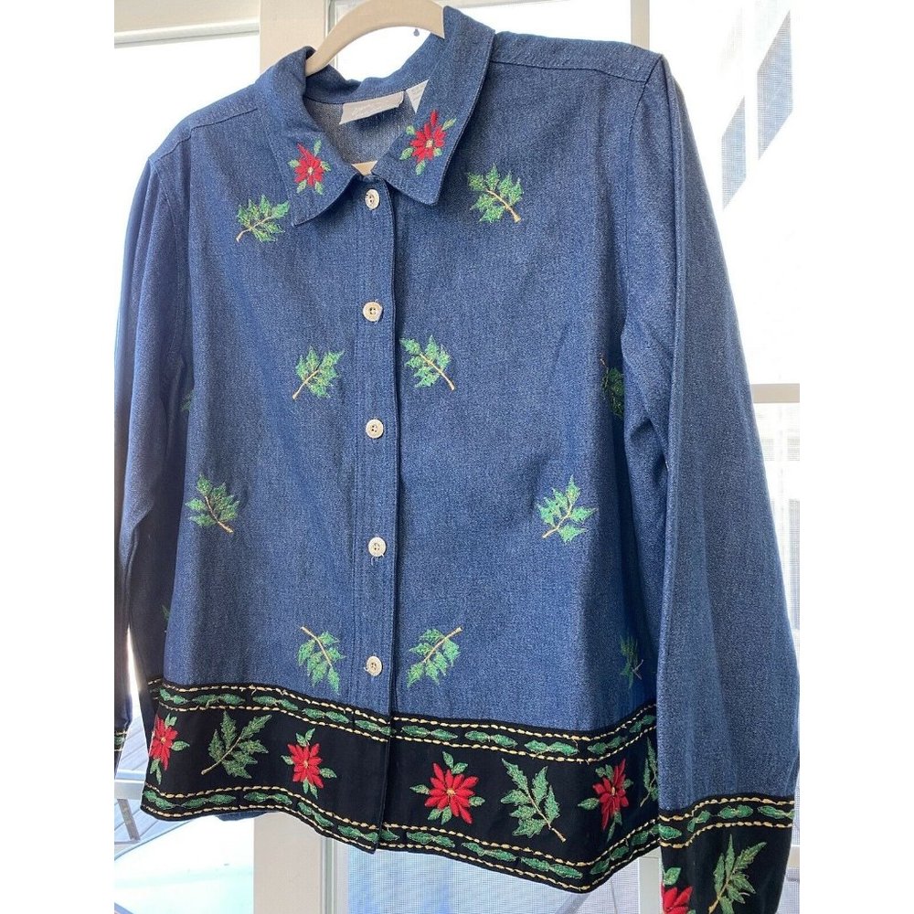Blair Lightweight Embroidered button down Shirt/jacket